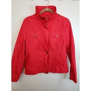 Kenneth Cole Reaction Red wind breaker w packable hood Medium